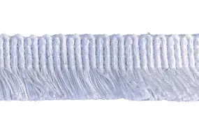 3/4" Cloud White Cotton Fringed Trim (Made in Italy)