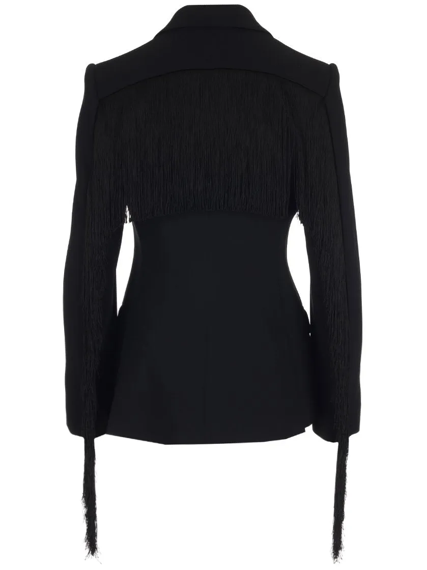 Alberta Ferretti Fringed Blazer