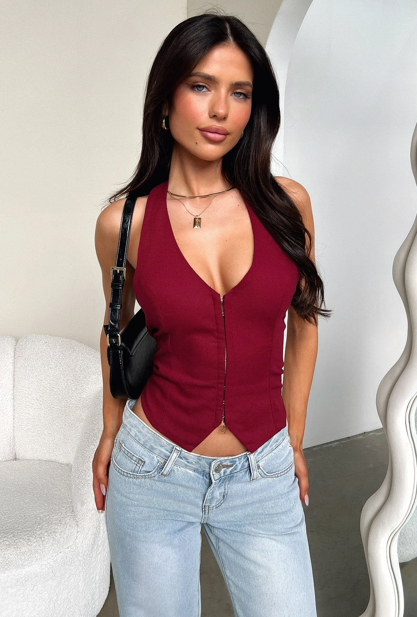 Alonzo Top - Burgundy