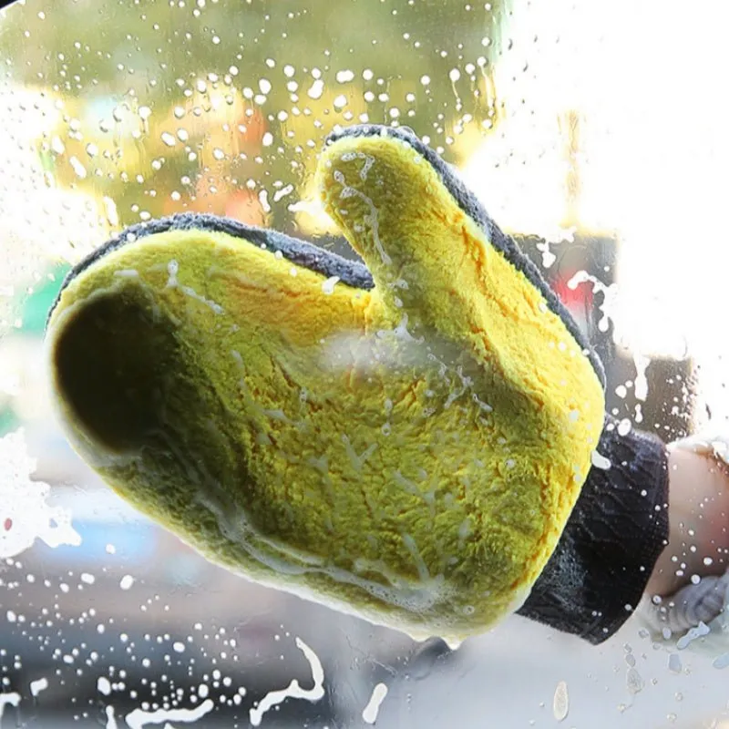 Bear Paw Coral Fleece Car Wiping Gloves for Telsa 3/Y/X/S【2PCS】