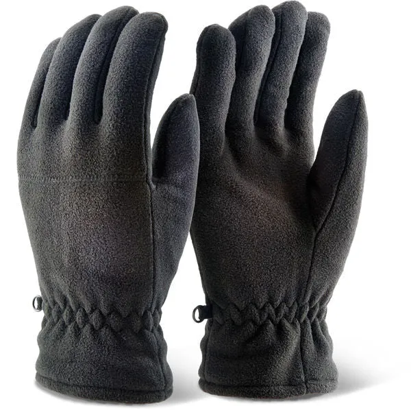 Beeswift Thinsulate Fleece Gloves Black  Pack 10's