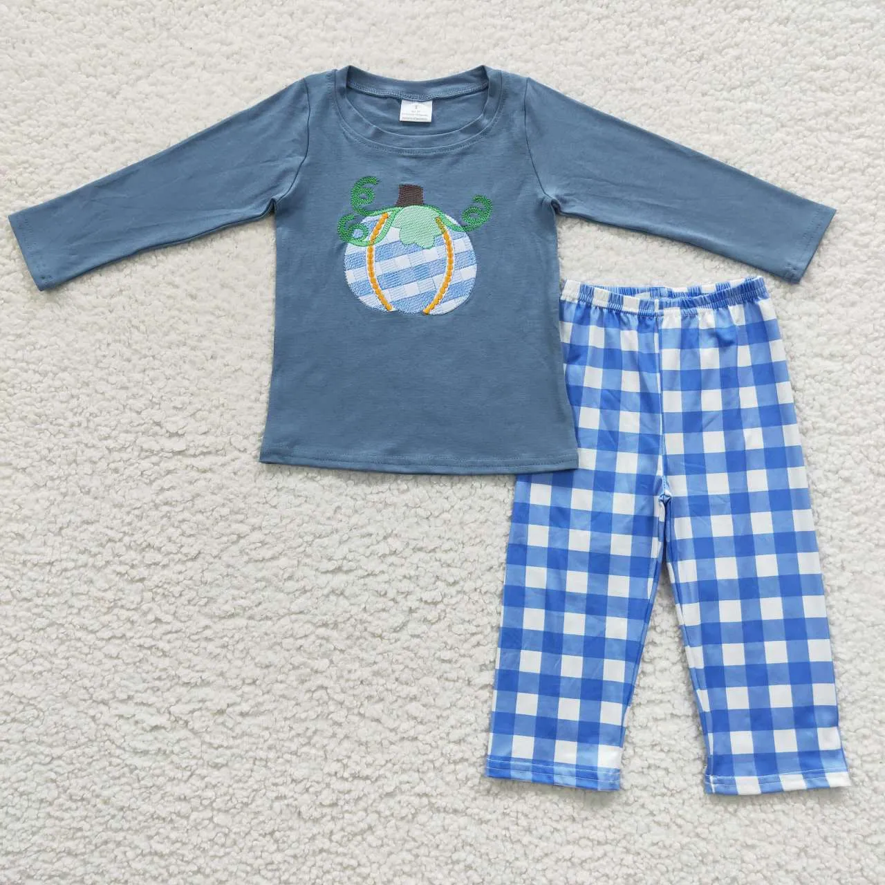 boy pumpkin tops bottoms sets BLP0174