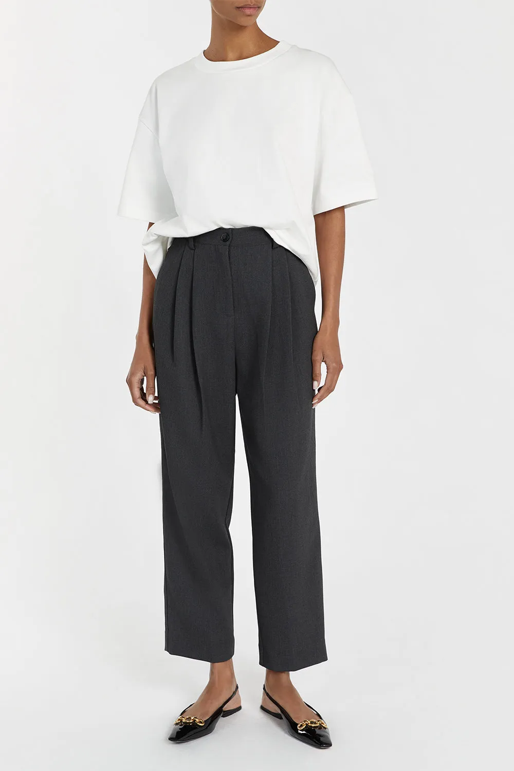 CAREY CHARCOAL TAPERED PANT