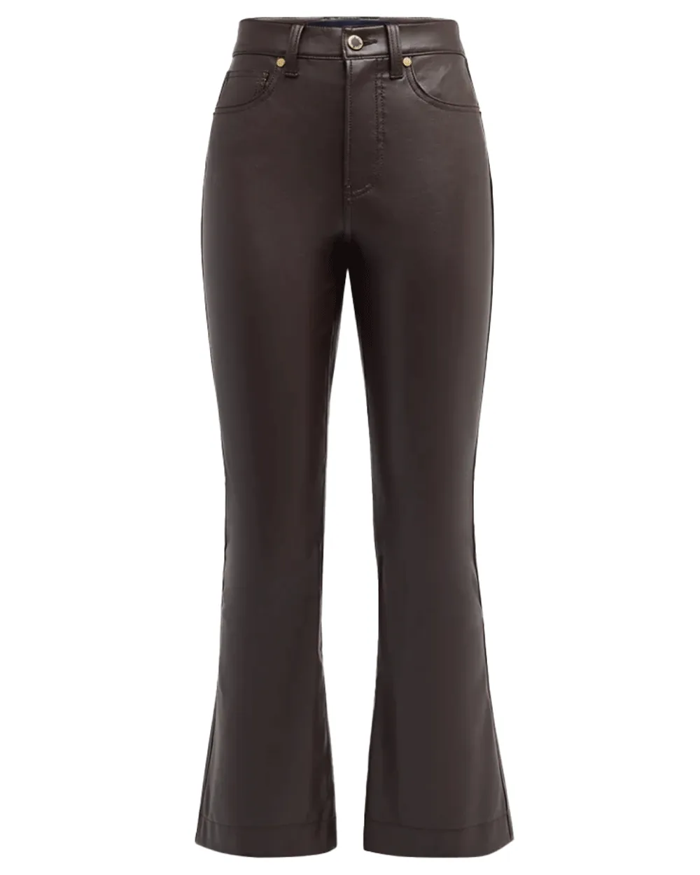 Carson High Rise Ankle Flare Pant in Dark Chocolate