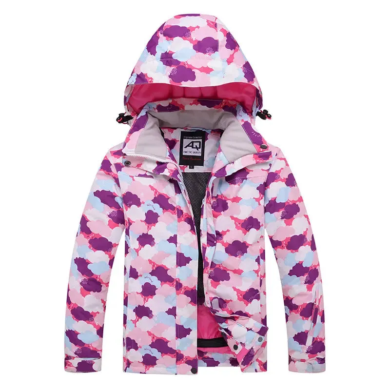 Children Printed Insulated Skiing Jackets & Trousers Suits