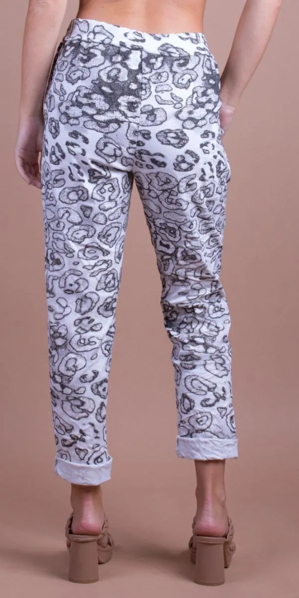 Cornelia Glitter Leopard Print Pant