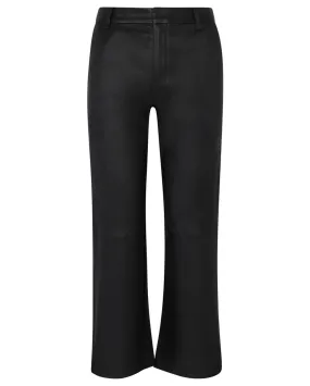 Cropped Baggy Lowrise Trousers in Black