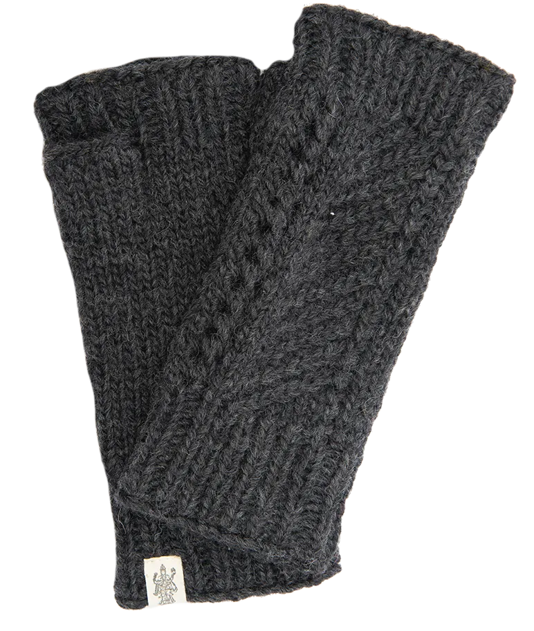 Diagonal Knit Handwarmers