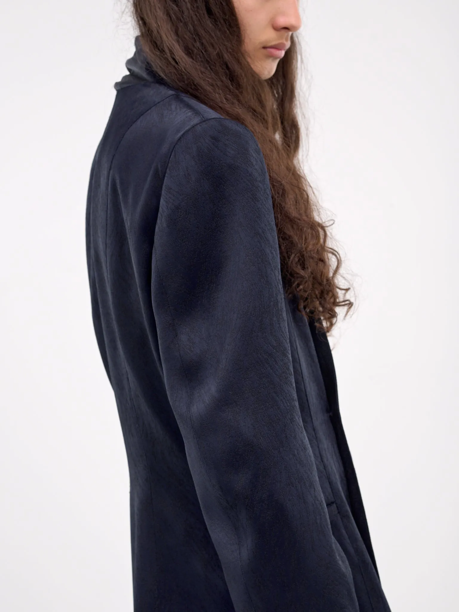 Draped Collar Jacket (0249-T729-MIDNIGHT-FOX-034)