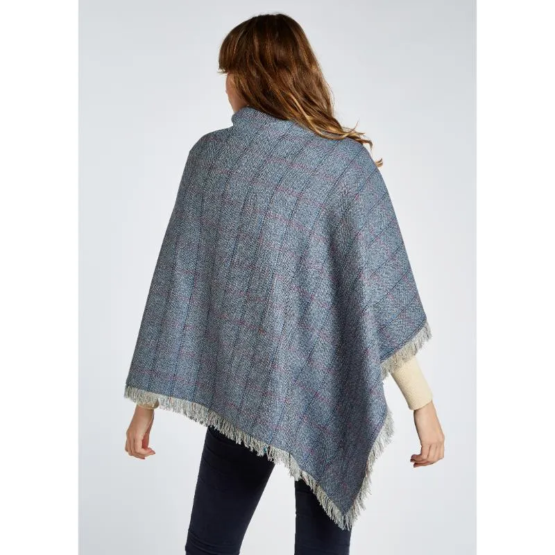 Dubarry Hazelwood Ladies Tweed Poncho - Denim Haze