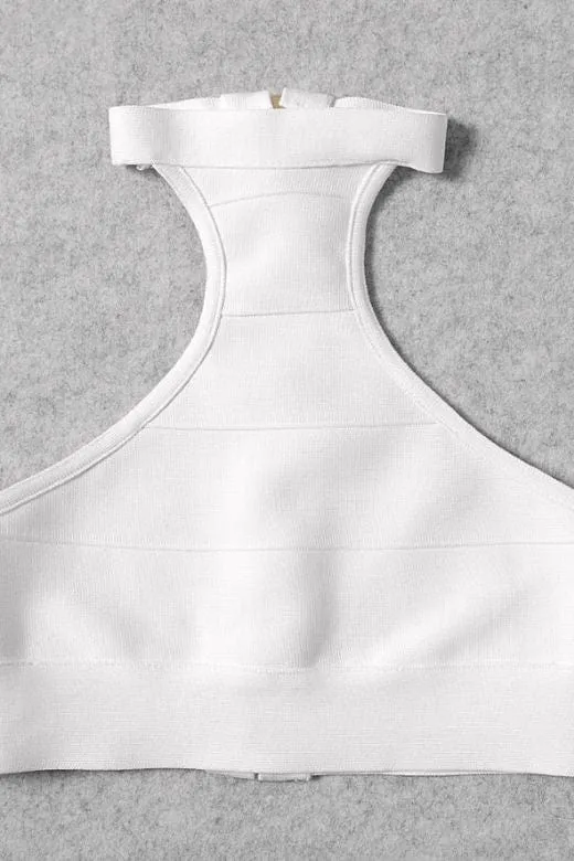 Elli Bandage Crop Top - Pearl White