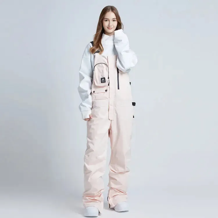 Fashion Snow Snowboard Bibs Pants Unisex Insulated Ski Overalls