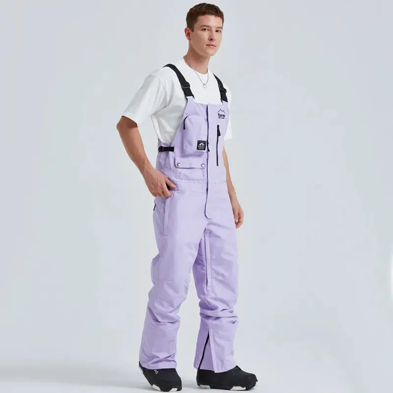 Fashion Snow Snowboard Bibs Pants Unisex Insulated Ski Overalls