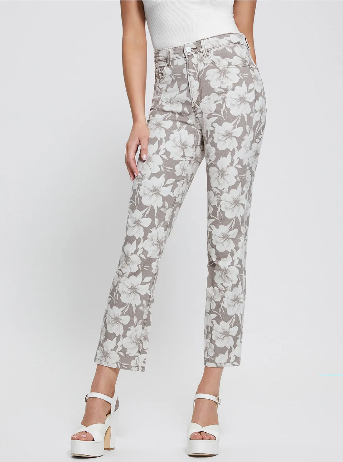 Floral Print High-Rise Girly Pants