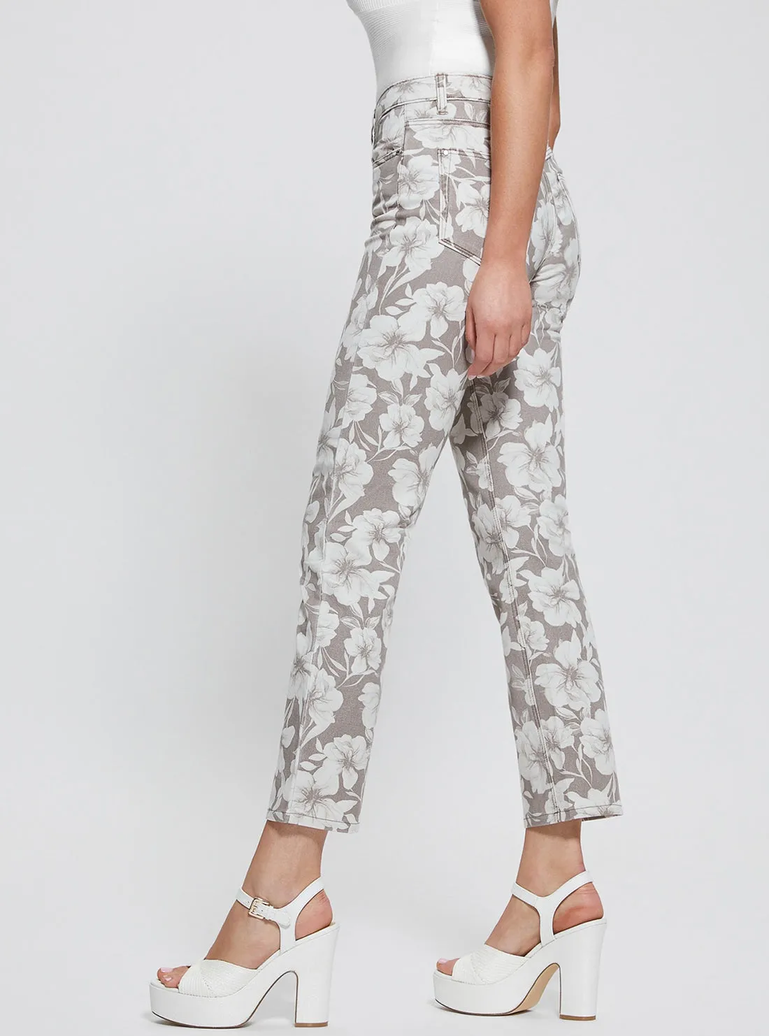 Floral Print High-Rise Girly Pants