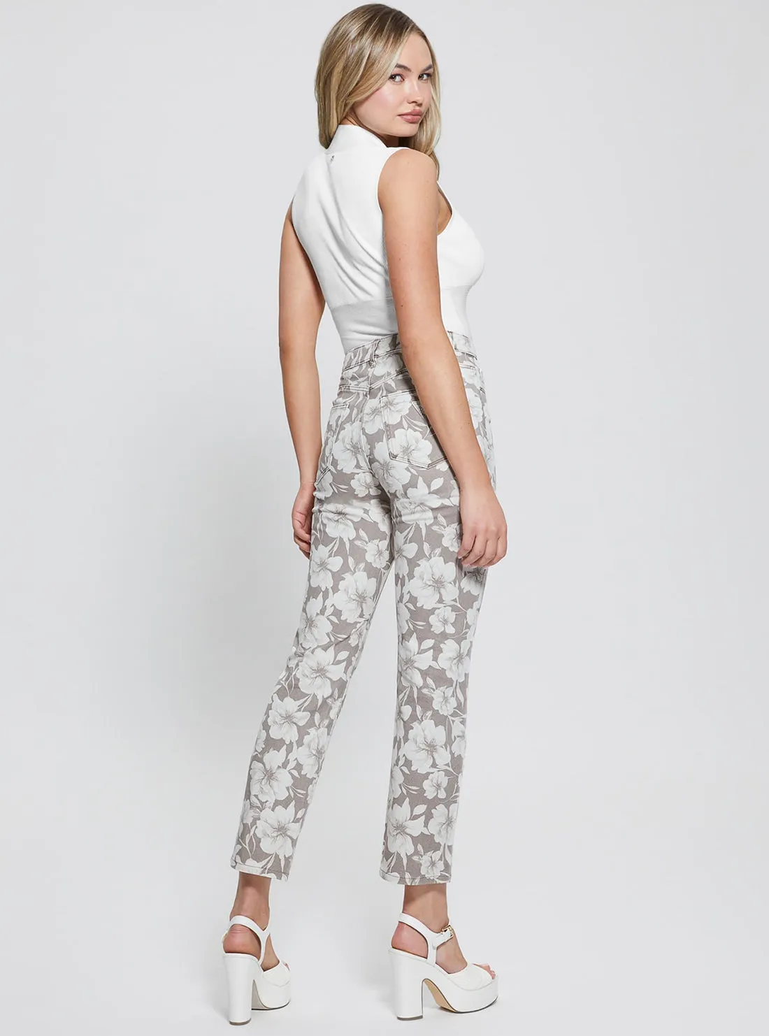 Floral Print High-Rise Girly Pants