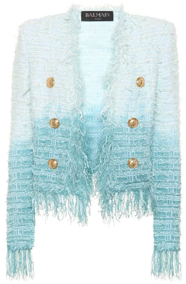 Fringed Ombr̩ Tweed Jacket