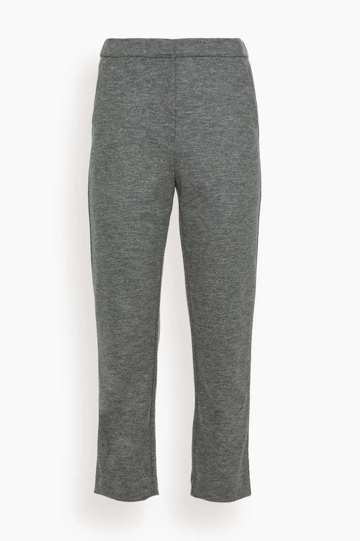 Hayley Cropped Straight Pant in Warm Gray