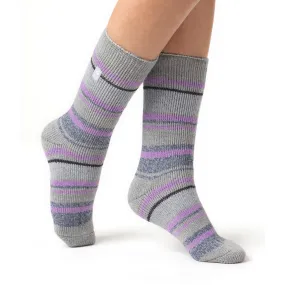 Ladies Original Palma Multi Stripe Socks - Grey