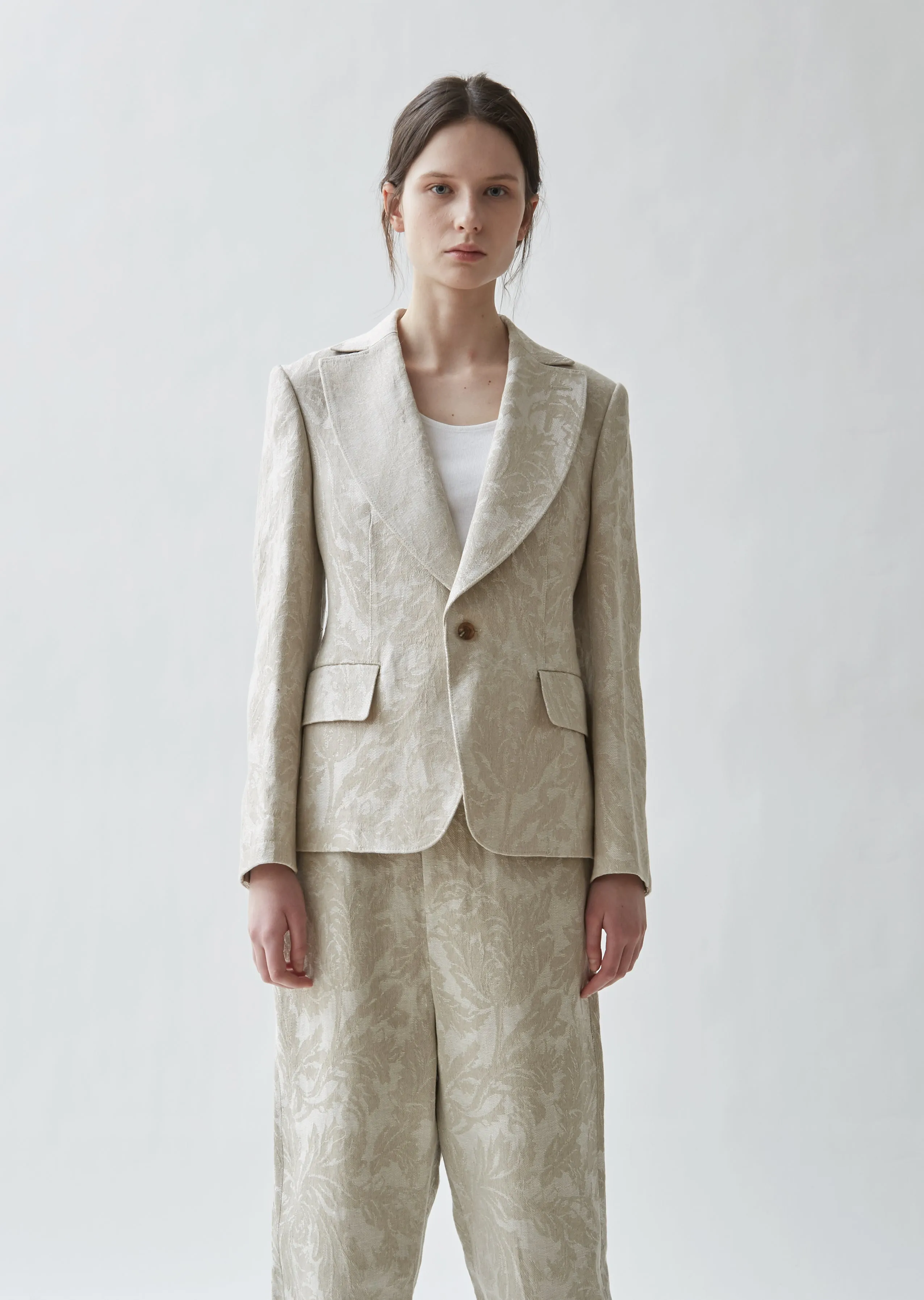 Linen Jacquard Blazer