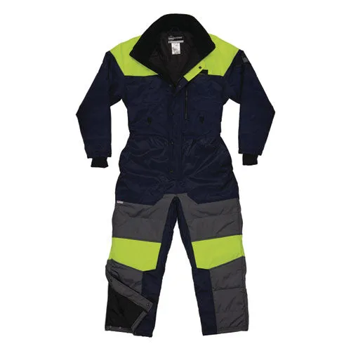 N-ferno 6475 Insulated Freezer Coverall, 4x-large, Navy, Ships In 1-3 Business Days