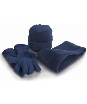 Navy - Polartherm™ fleece accessory set