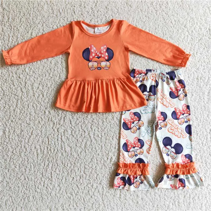 orange cartoon tops bottoms outfit GLP0094