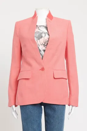 Pink Wool Single Button Preowned Blazer