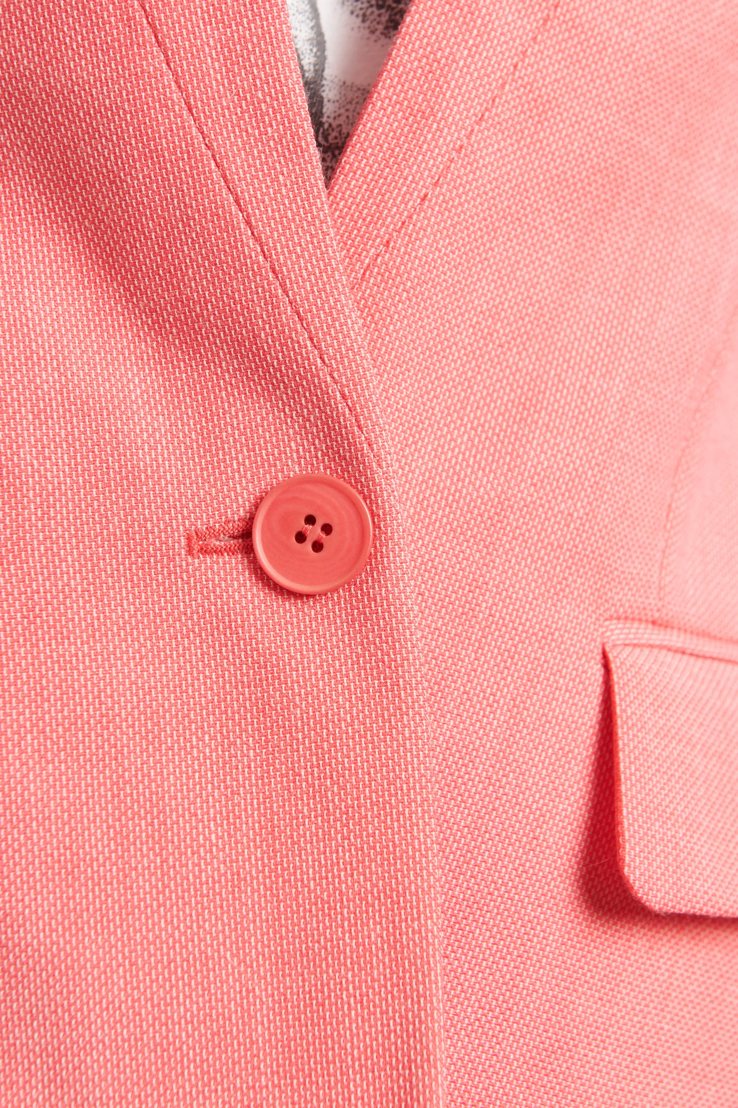 Pink Wool Single Button Preowned Blazer