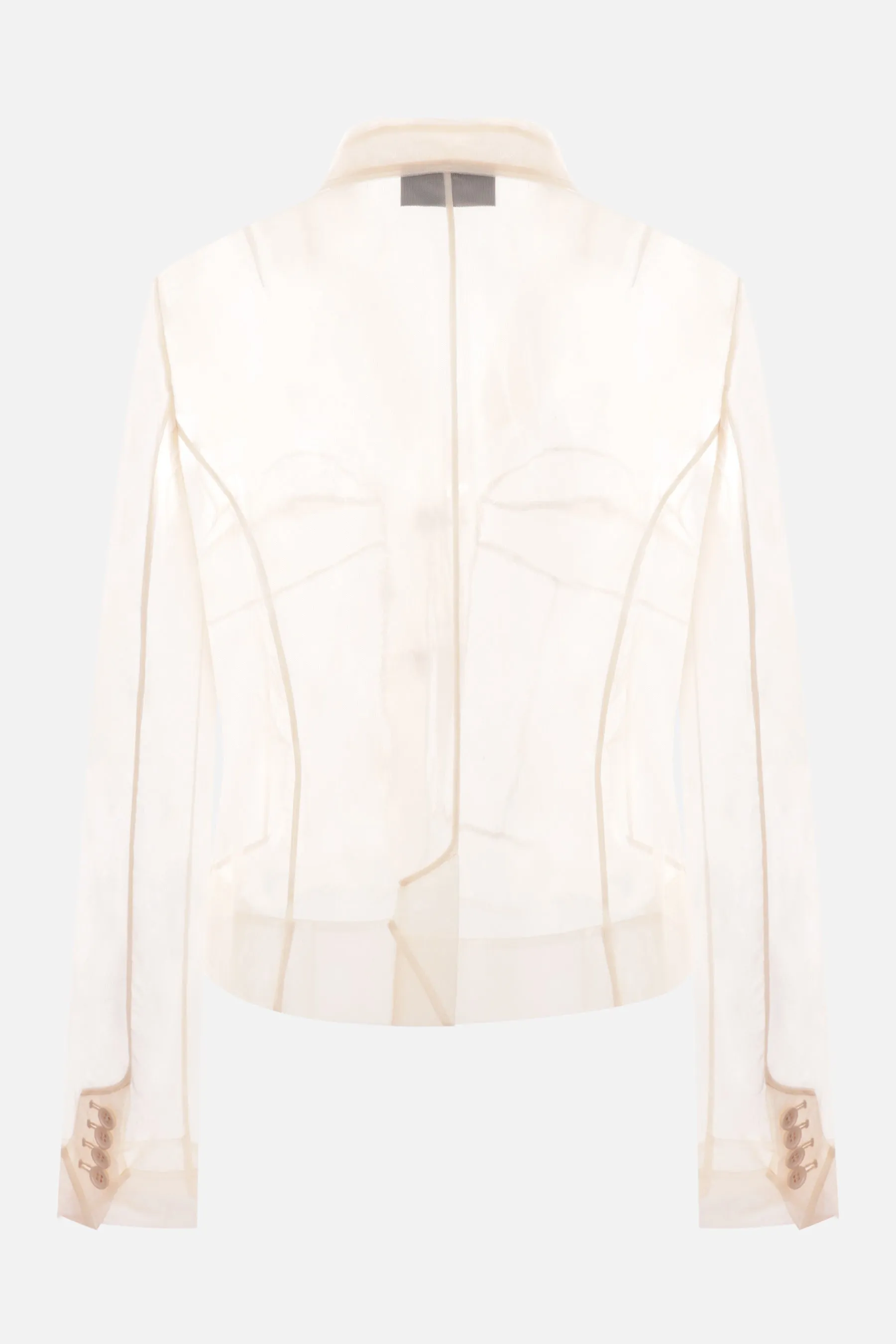 Sheer Structured Tulle Blazer