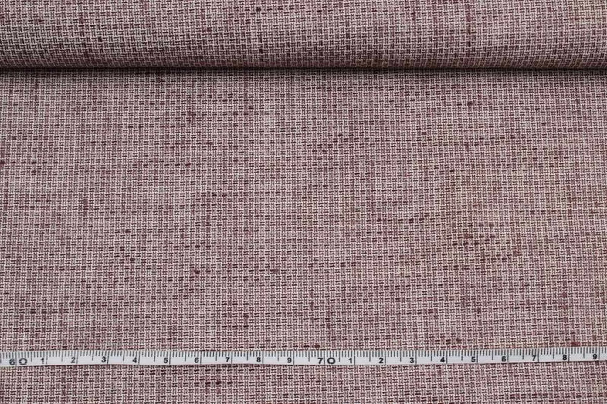 Structured Linen Cotton - Yarn dyed - Micro Pattern Wine Color