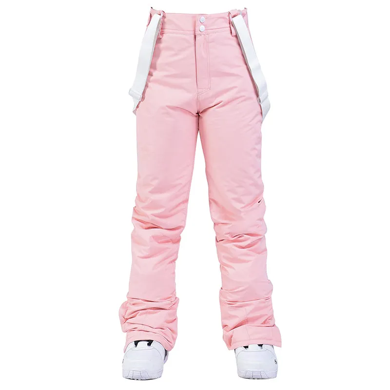 Women's Insulated Mountains Aurora Winter Outdoor Snow Pants Ski Bibs