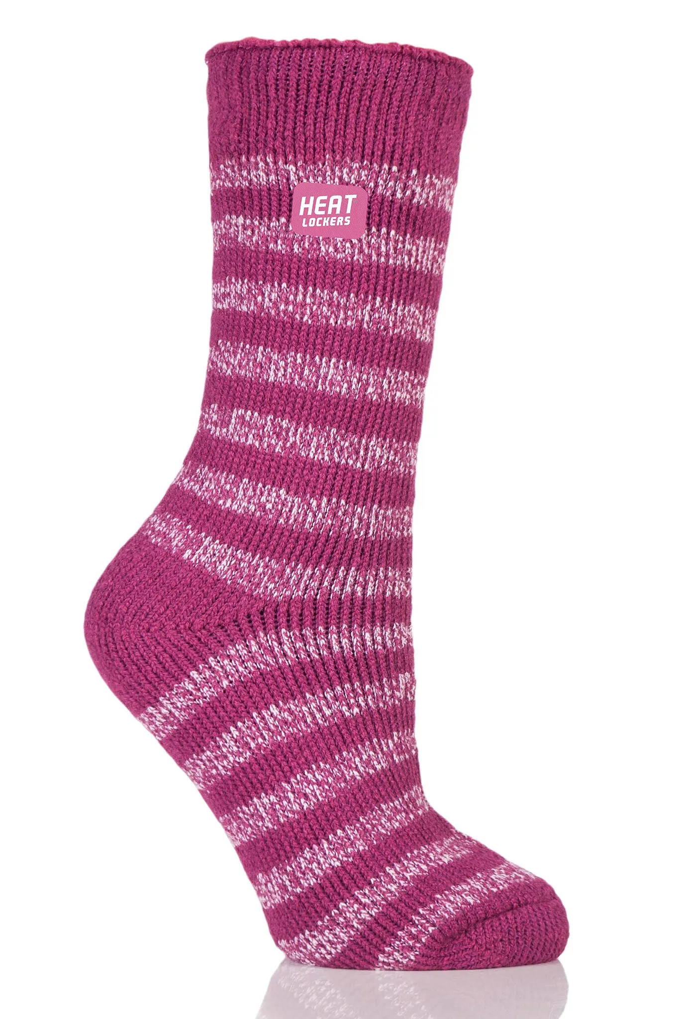 Women's WARMEST Mono Twist Stripe Crew Sock